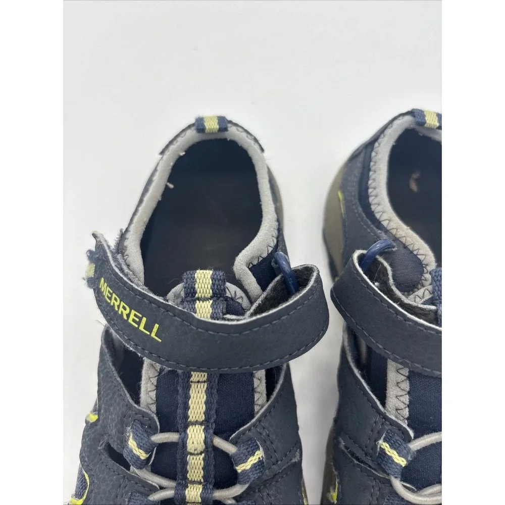Merrell Hydro Kids Water Sandals Grey Lime Green Size 3 Youth Hiking Shoes